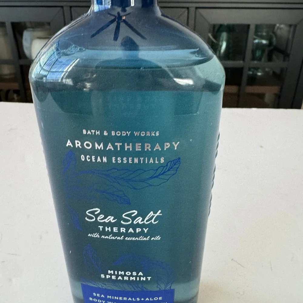 Bath & Body Works Mimosa Spearmint Sea Salt Therapy Body Wash 8 oz RARE New BBW